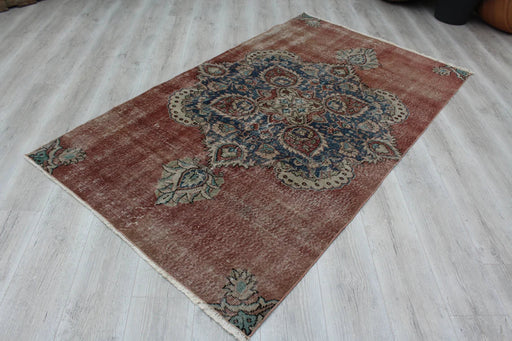 Vintage turkkilainen käsinsolmittu matto 120cm x 207cm #421