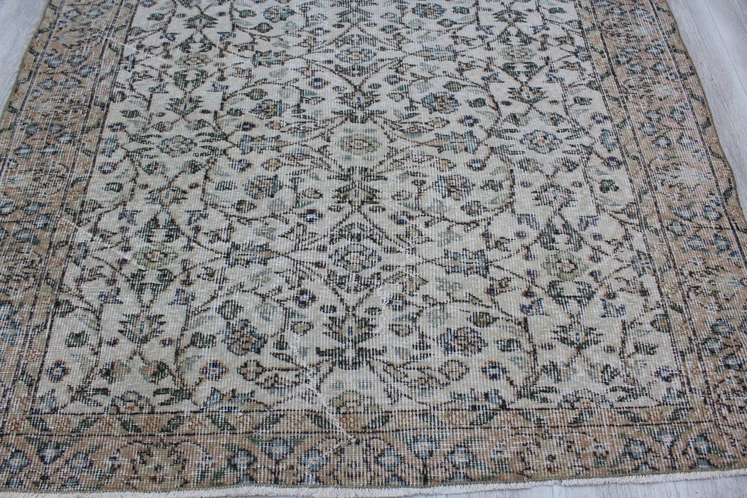 Vintage turkkilainen käsinsolmittu matto 150 cm x 234 cm