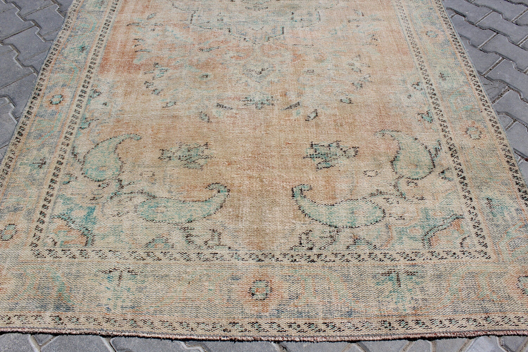 Vintage Turks handgeknoopt vloerkleed 168cm x 301cm #454