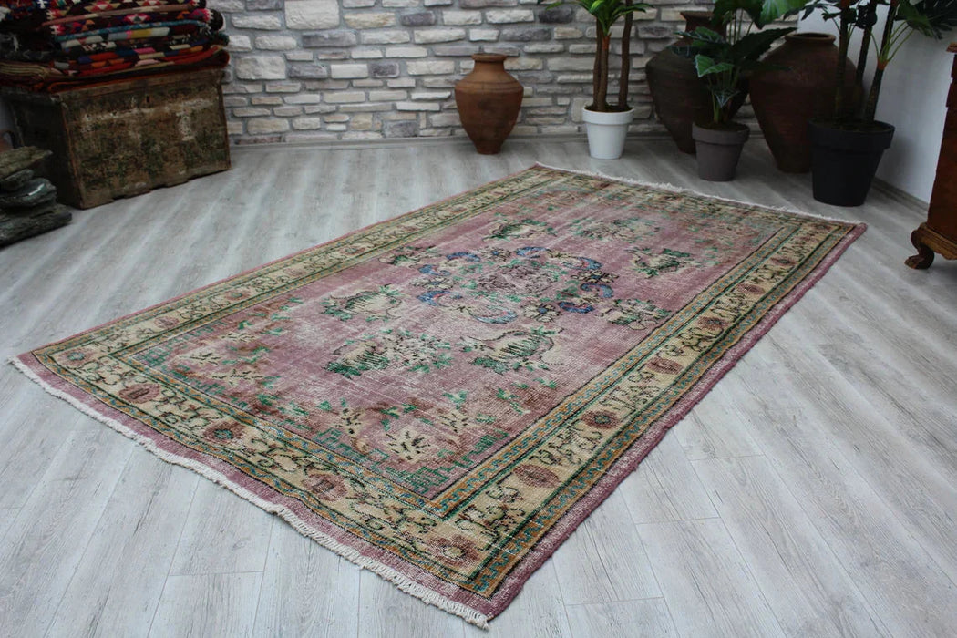 Vintage turkkilainen käsinsolmittu matto 174cm x 281cm #577