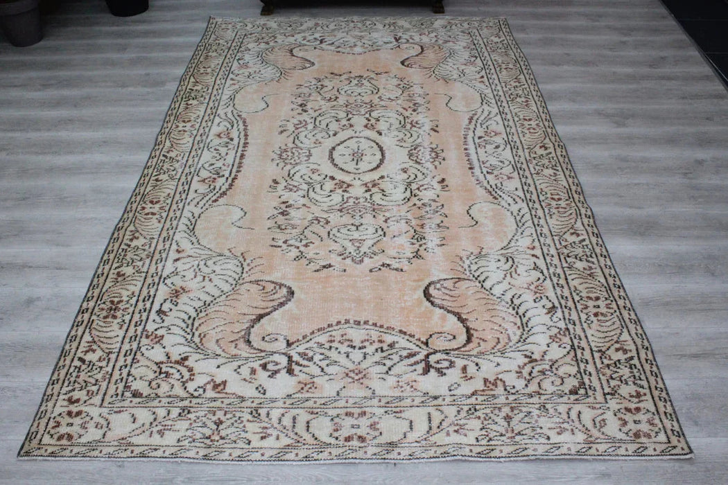 Vintage turkkilainen käsinsolmittu matto 179cm x 281cm #573