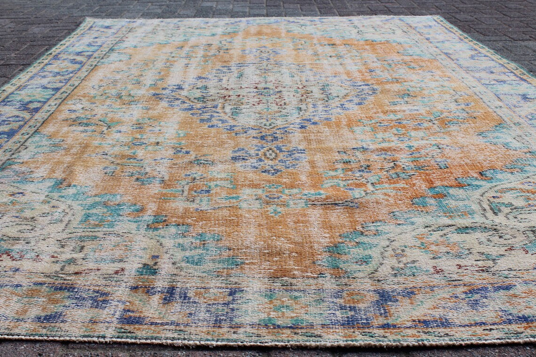 Vintage Turks handgeknoopt vloerkleed 190cm x 298cm #505