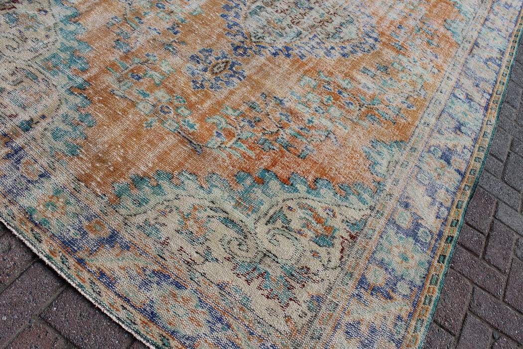 Vintage Turks handgeknoopt vloerkleed 190cm x 298cm #505