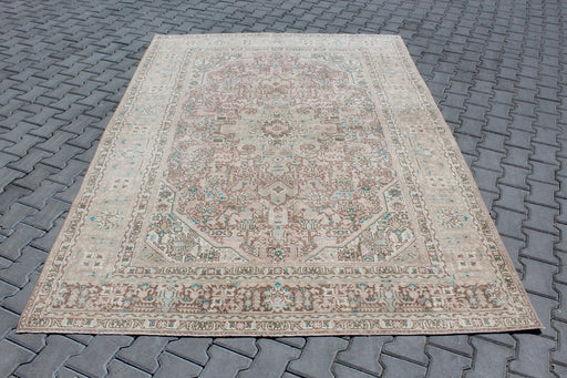 Vintage turkkilainen käsinsolmittu matto 199cm x 289cm 100 % villaa