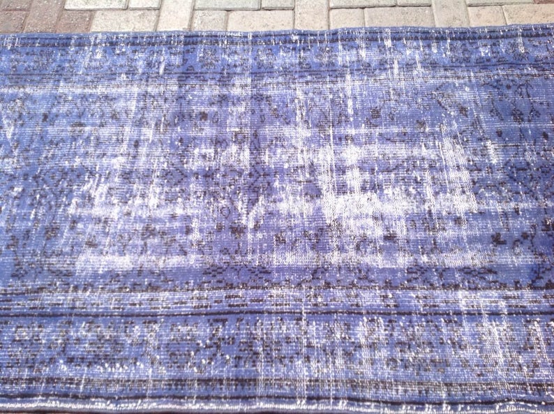 Vintage Turkish Hand Knotted Rug 211cm x 109cm