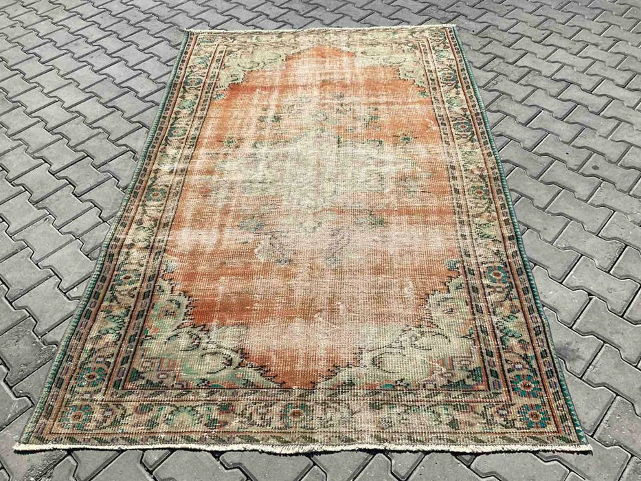 Vintage Turks handgeknoopt vloerkleed 232 x 151 cm