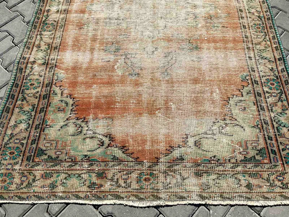 Vintage Turks handgeknoopt vloerkleed 232 x 151 cm