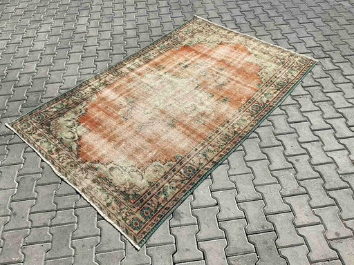 Vintage Turks handgeknoopt vloerkleed 232 x 151 cm