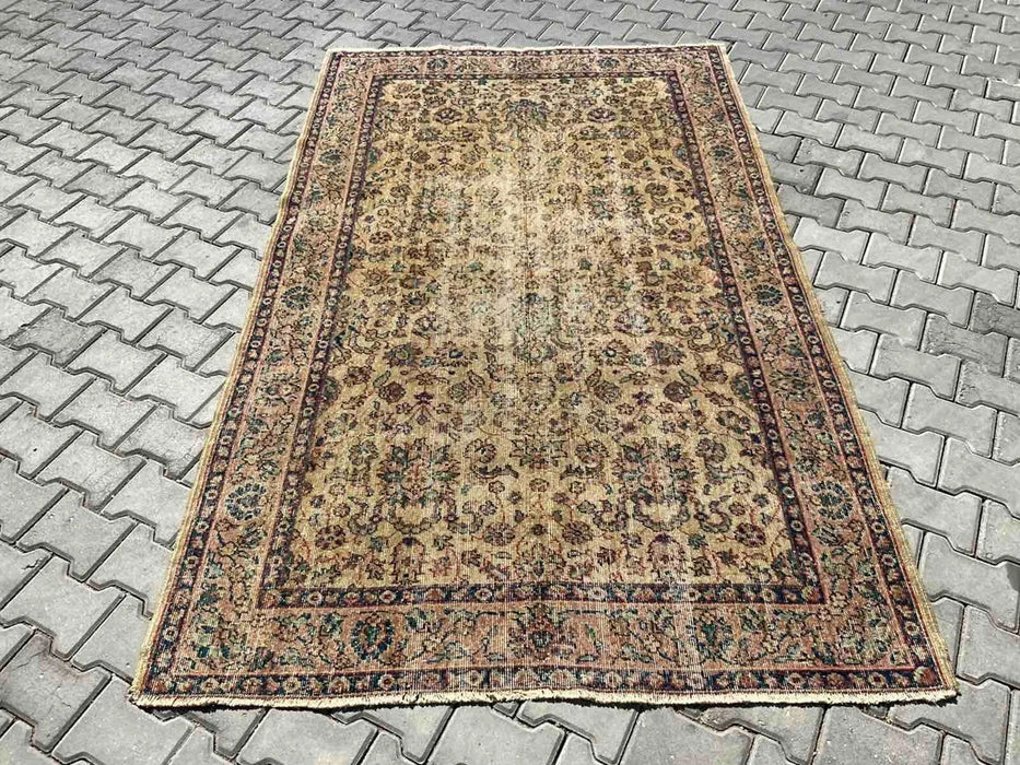 Vintage Turks handgeknoopt vloerkleed 250 x 155 cm