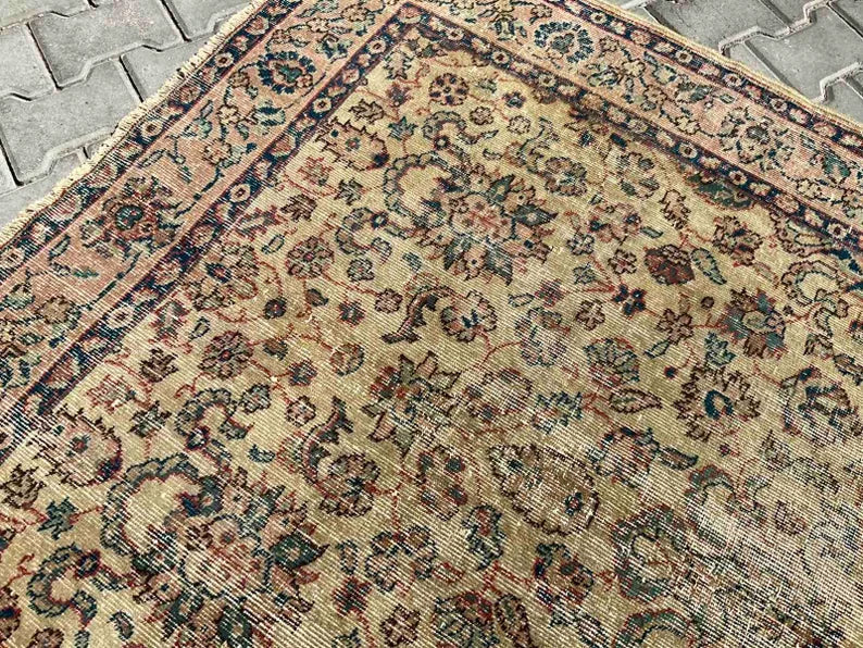 Vintage Turks handgeknoopt vloerkleed 250 x 155 cm