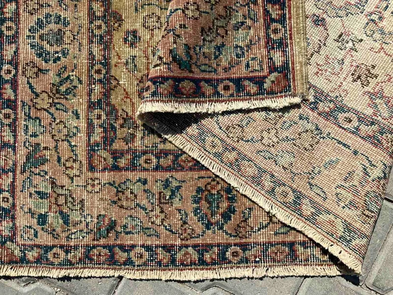 Vintage Turks handgeknoopt vloerkleed 250 x 155 cm