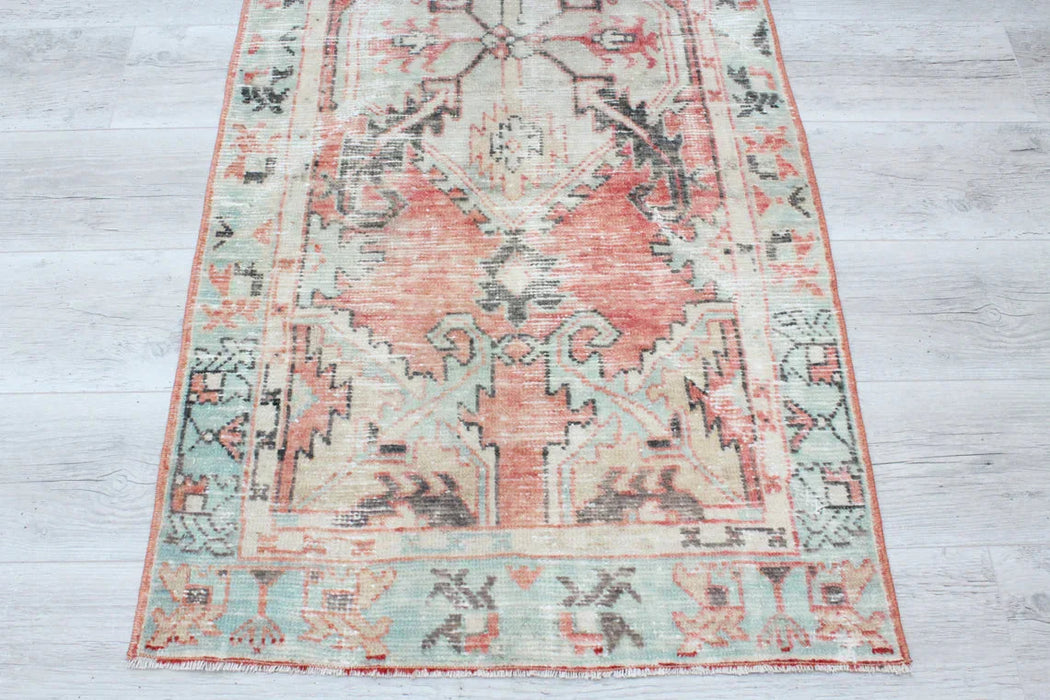 Tappeto turco vintage annodato a mano 74 cm x 171 cm #406