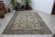 Vintage Turkish Hand-Knotted Rug 92.5x129 Inches 100% Wool