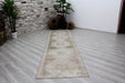 Vintage Turkish Hand-Knotted Runner Rug 94x354 cm #403