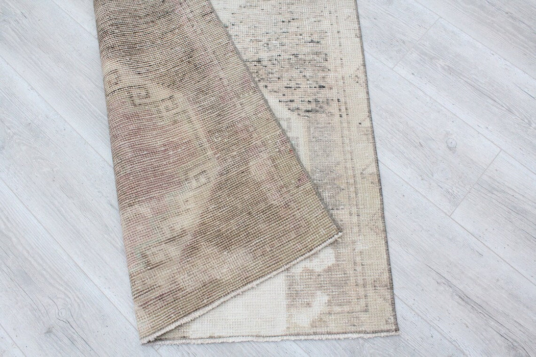 Vintage turkkilainen käsinsolmittu juoksumatto 94x354 cm #403