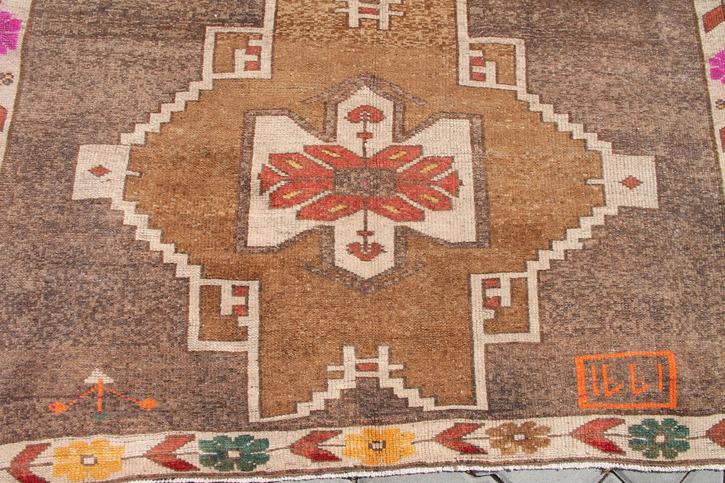 Vintage Turkish Kars Runner 384 Cm X 164 Cm Hand-Knotted Wool