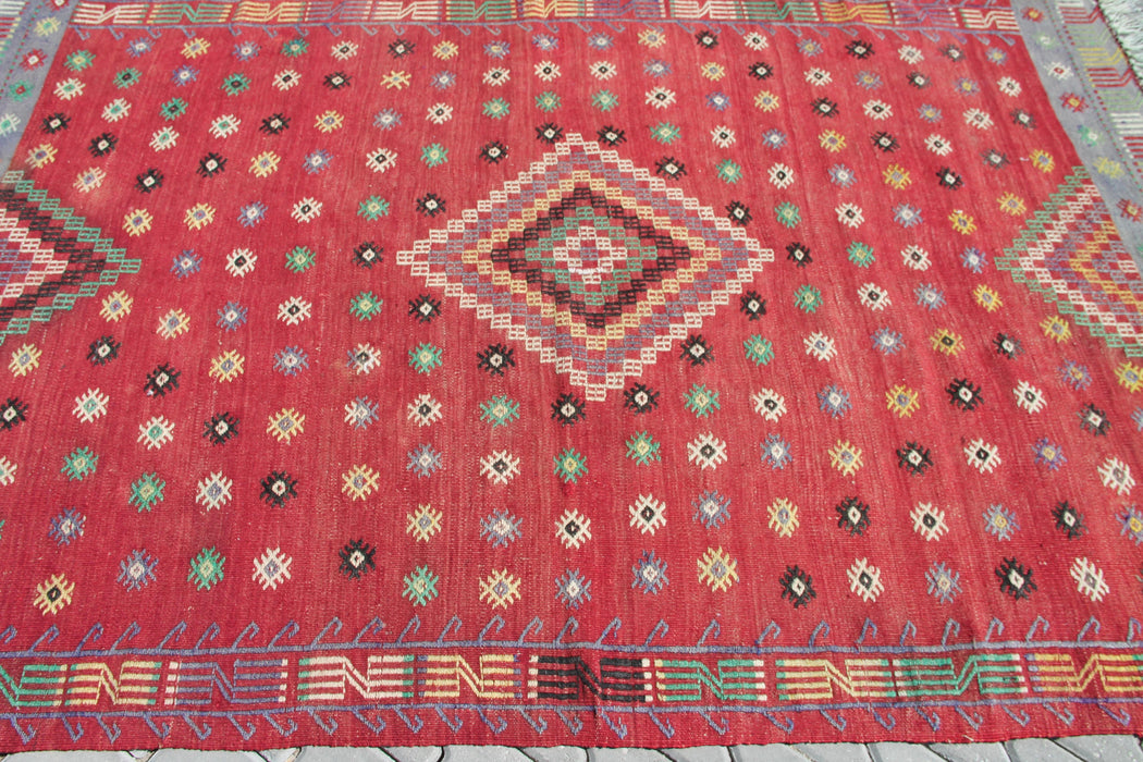 Vintage Turkish Kilim 150x226 cm Käsintehty villamatto