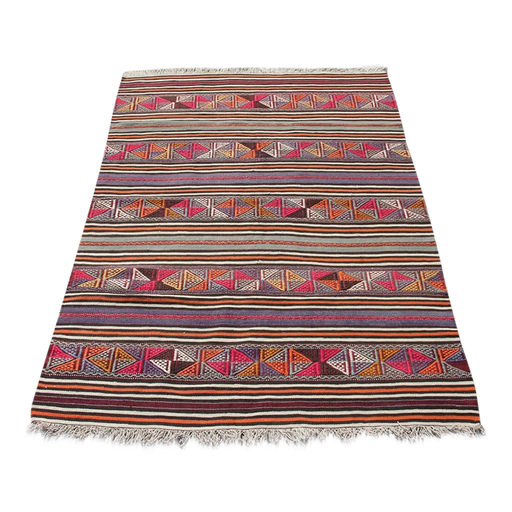 Tappeto vintage turco Kilim 137 cm x 200 cm n. 630