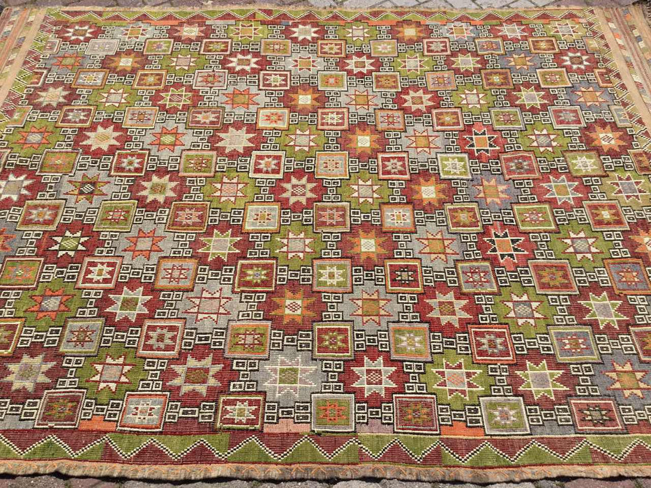 Tappeto vintage turco Kilim 192 cm x 262 cm n. 637