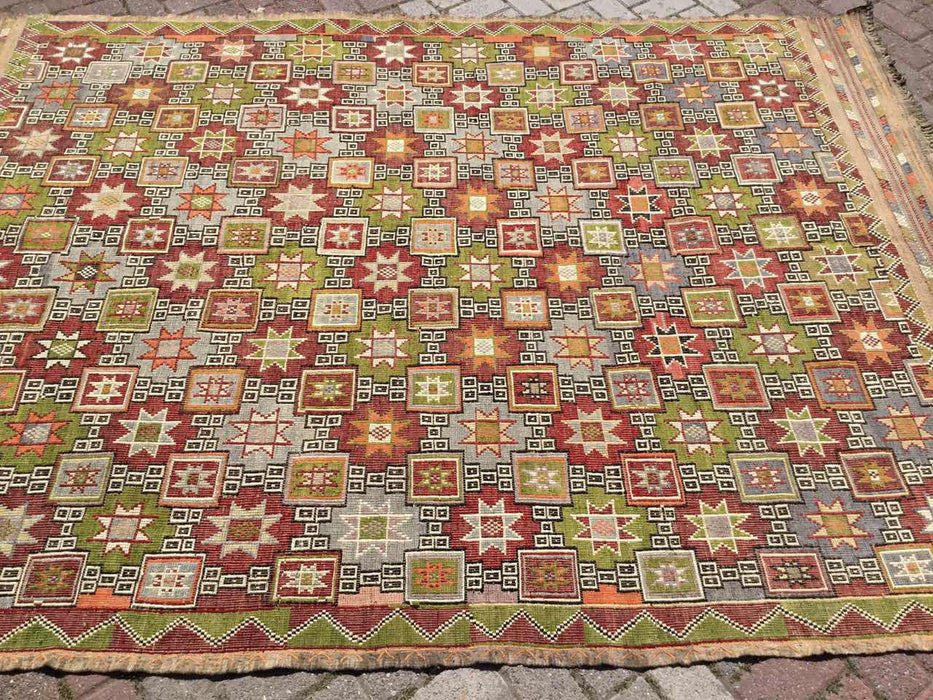 Tappeto vintage turco Kilim 192 cm x 262 cm n. 637