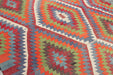 Vintage Turkish Kilim Diamond Pattern 198x348 cm #764