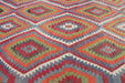 Vintage Turkish Kilim Diamond Pattern 198x348 cm #764