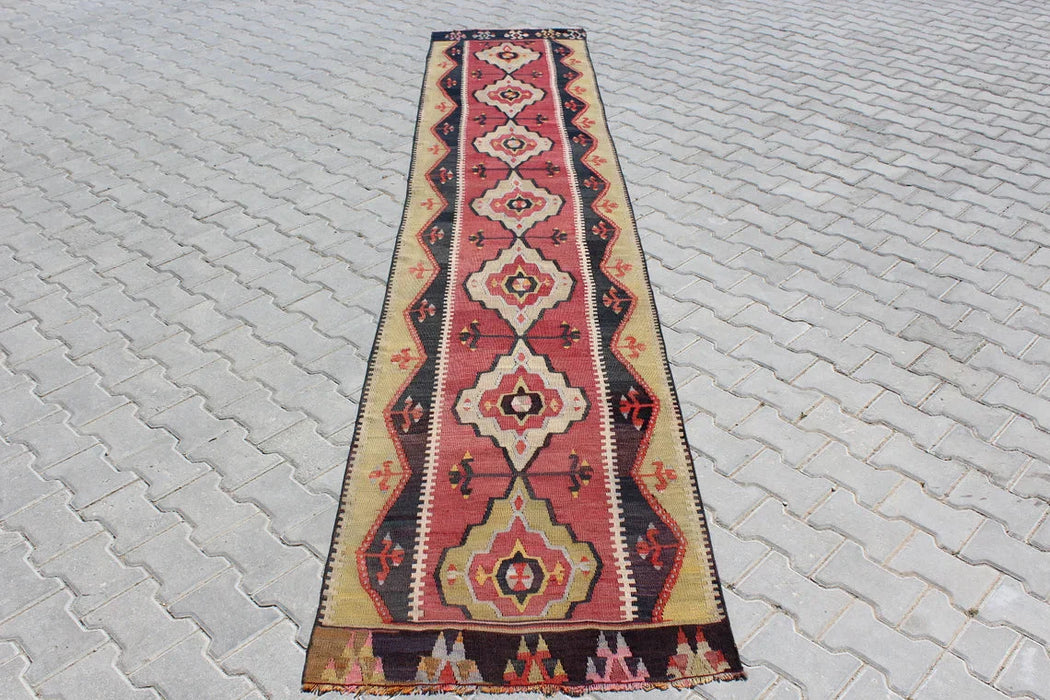 Vintage Turkse Kelim Gangloper 426Cm X 80Cm