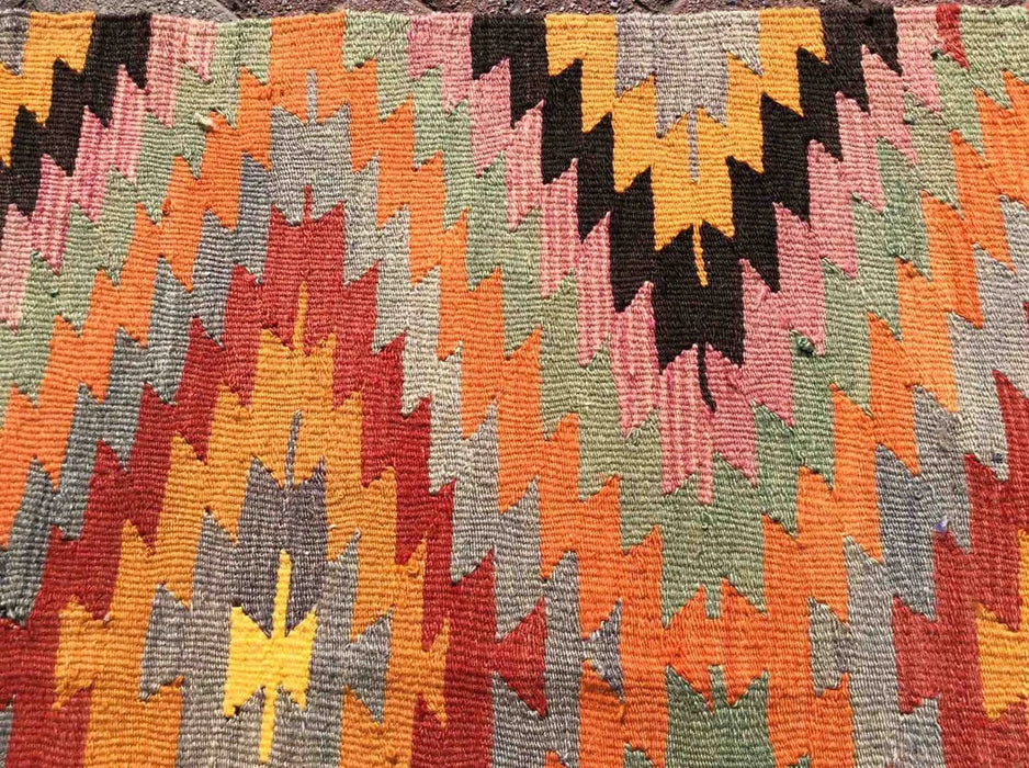 Vintage turkkilainen Kilim käytävän juoksumatto 215 cm x 91 cm