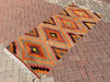 Vintage Turkish Kilim Hallway Runner Rug 215 cm x 91 cm