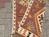 Vintage Turkish Kilim Hallway Runner Rug 267cm x 88cm