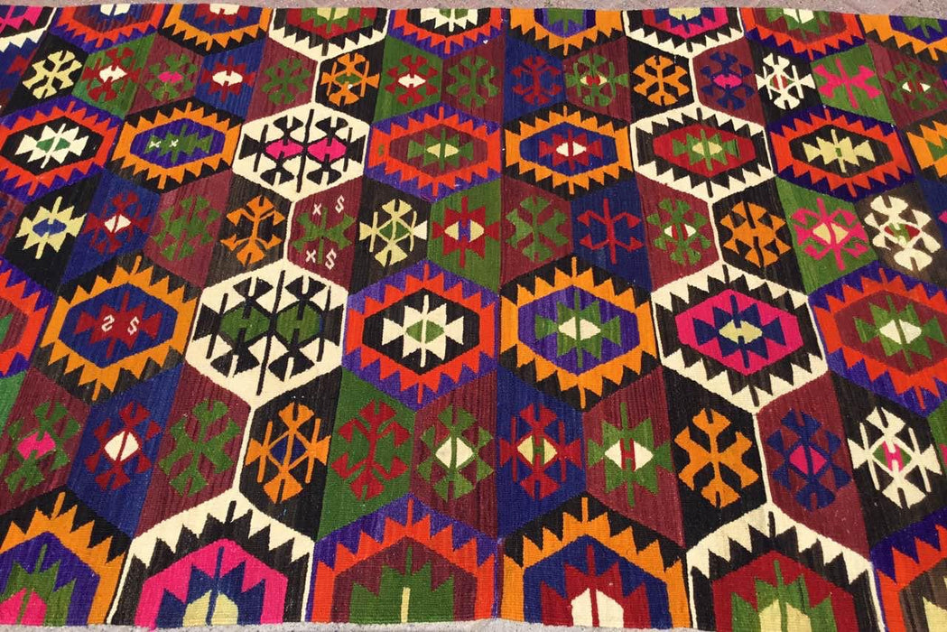 Vintage Turkse Kelim Leyla 129cm x 241cm vloerkleed