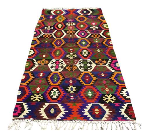 Vintage Turkse Kelim Leyla 129cm x 241cm vloerkleed