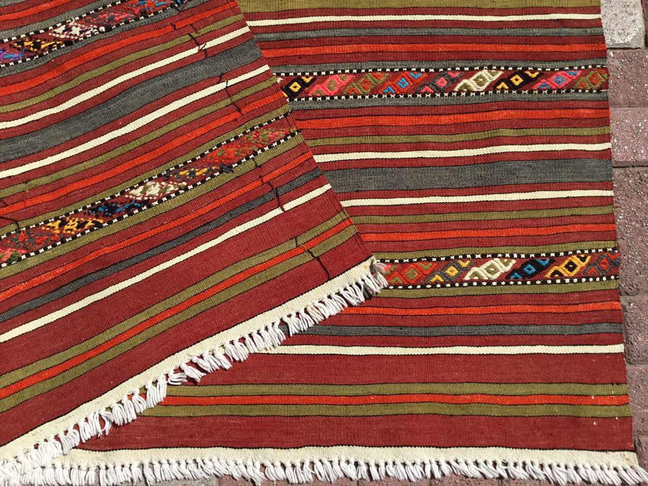 Vintage turkkilainen Kilim Ocho 150cm x 269cm käsinkudottu matto