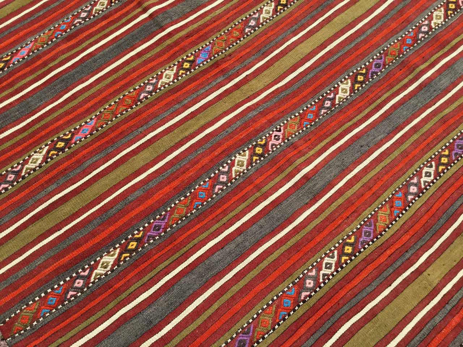 Vintage turkkilainen Kilim Ocho 150cm x 269cm käsinkudottu matto