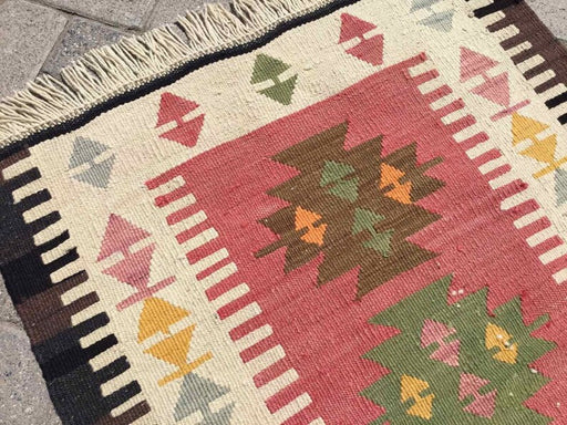 Vintage Turkish Kilim Rug 109cm x 79cm #221