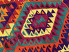 Vintage Turkish Kilim Rug 116cm x 100cm 45 Years Old
