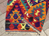 Vintage Turkish Kilim Rug 116cm x 100cm 45 Years Old