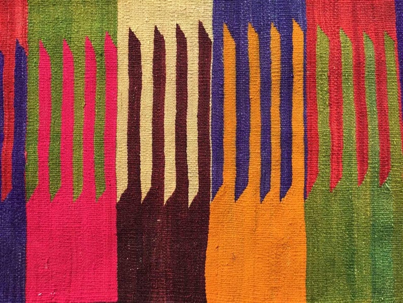 Vintage Turkish Kilim Rug 119cm x 105cm #016