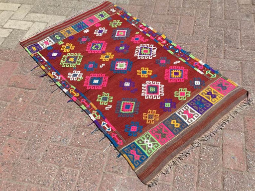 Vintage Turkish Kilim Rug 122cm x 72cm Handmade Artisan Piece