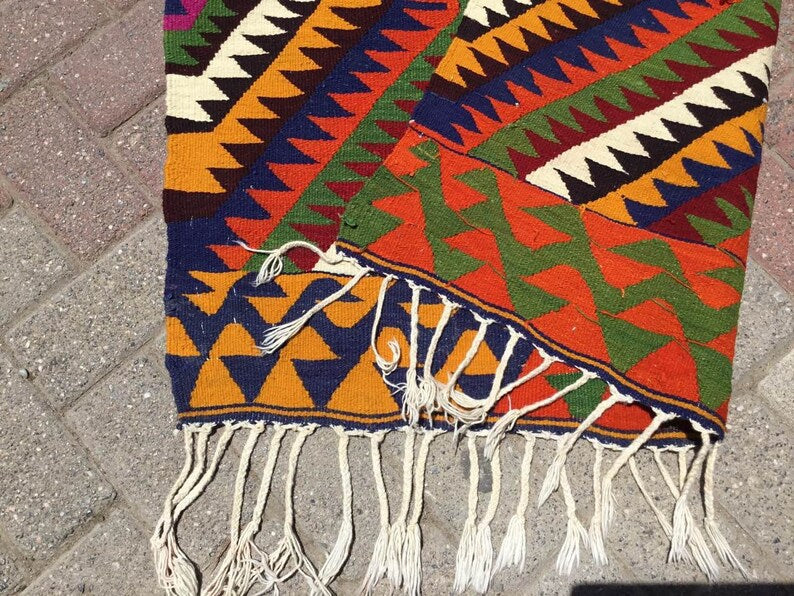 Vintage Turkish Kilim Rug 128cm x 93cm #209