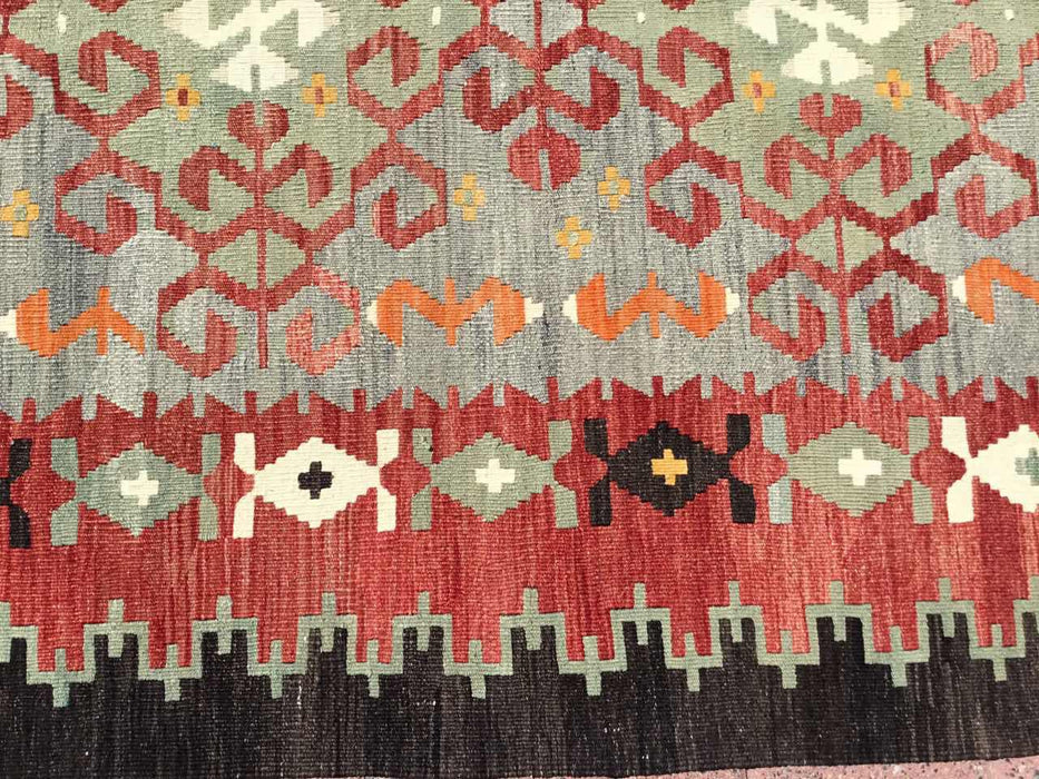 Vintage turkkilainen Kilim matto 129cm x 254cm käsinkudottu