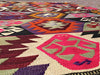 Vintage Turkish Kilim Rug 131cm x 100cm Handwoven Wool