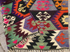 Vintage Turkish Kilim Rug 131cm x 100cm Handwoven Wool