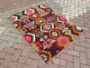 Vintage Turkish Kilim Rug 131cm x 100cm Handwoven Wool