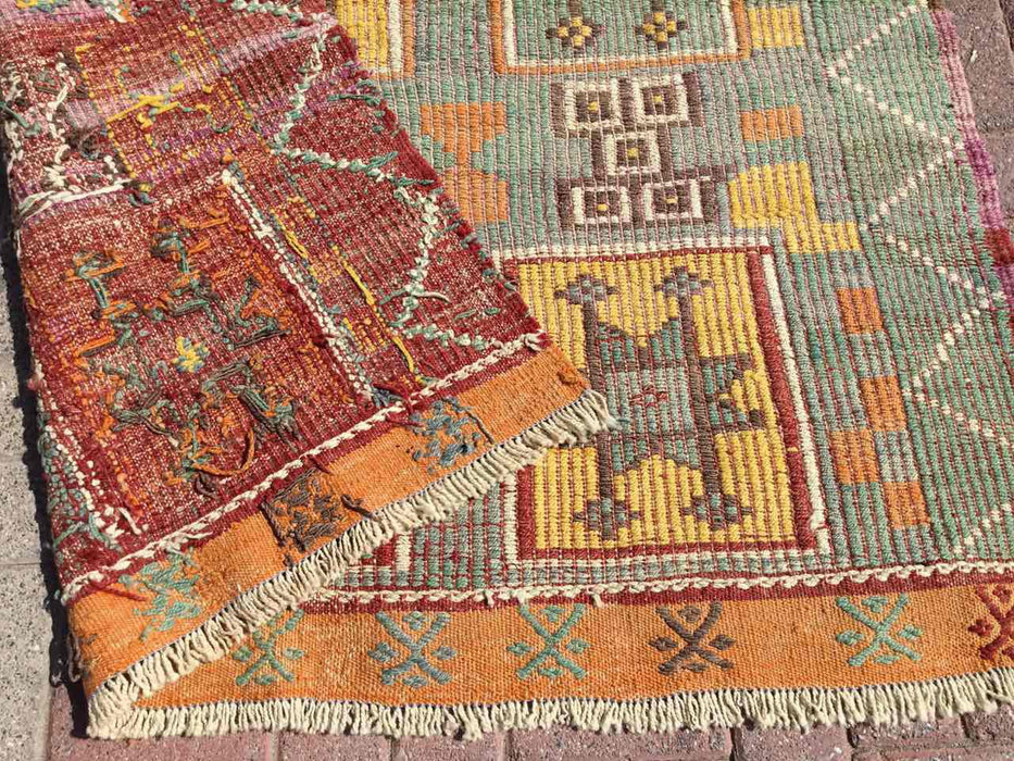 Vintage Turkish Kilim -matto 138cm x 239cm #648