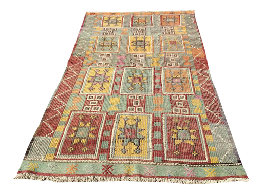 Vintage Turkish Kilim -matto 138cm x 239cm #648