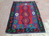 Vintage Turkish Kilim Rug 141cm x 89cm Handwoven Wool