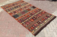 Vintage Turkish Kilim Rug 147cm x 251cm Handcrafted #619