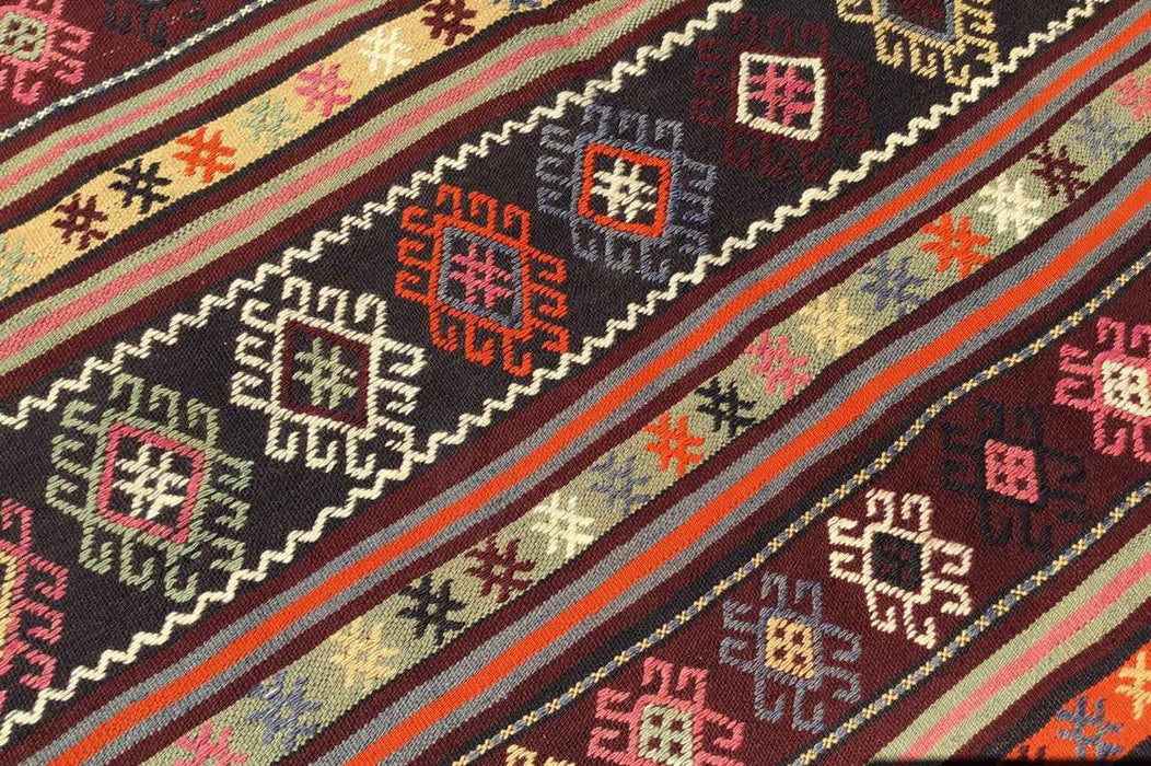 Vintage Turkish Kilim -matto 147cm x 251cm Käsintehty #619