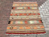 Vintage Turkish Kilim Rug 157cm x 121cm 70 Years Old